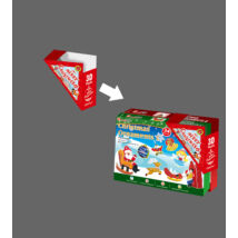 3D puzzle karácsonyfadíszek szett (zöld és piros doboz)